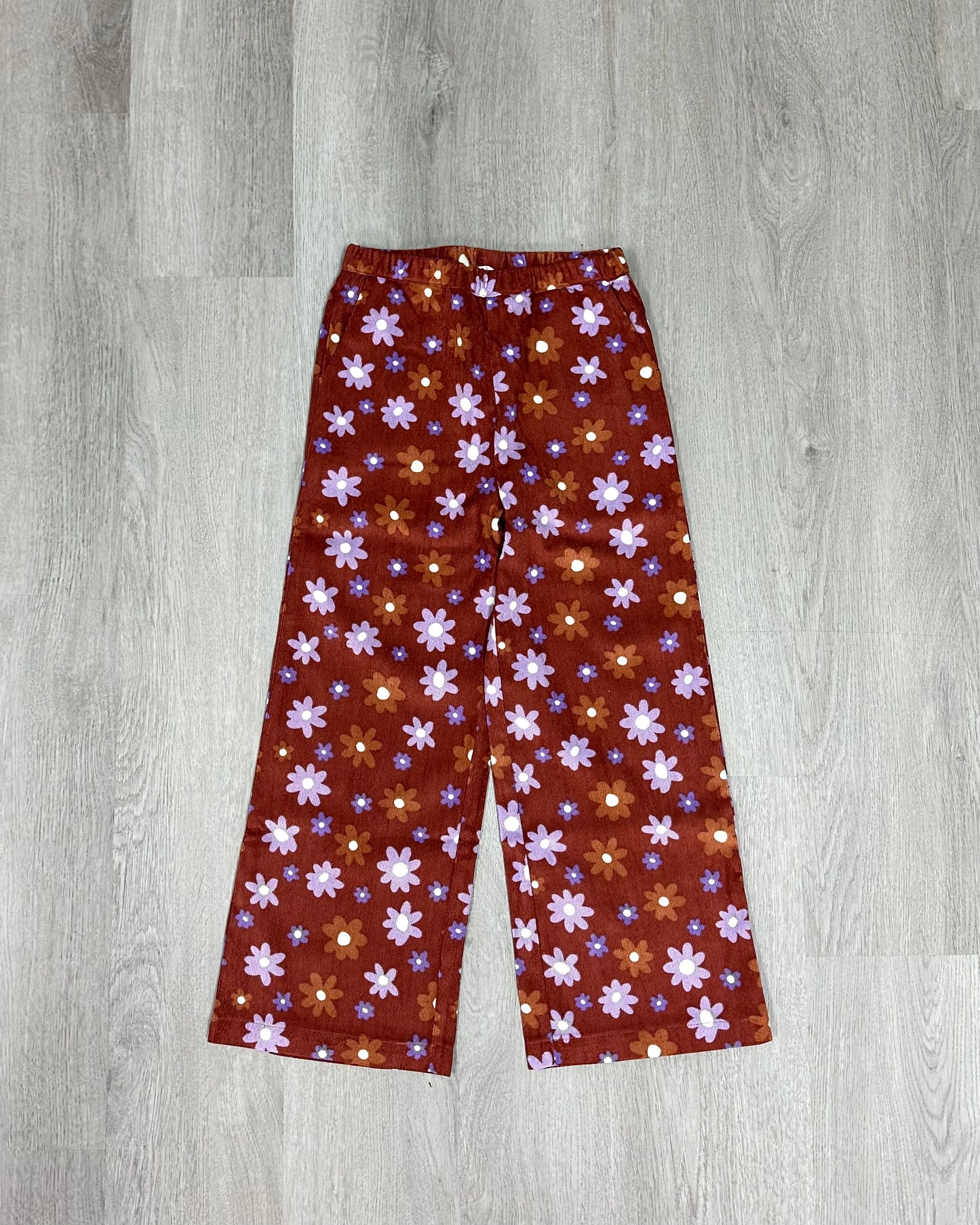 Girls Corduroy Trousers - Floral Girls Pants + Leggings Compagna Fantastica   