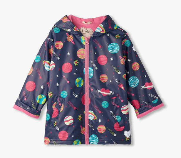 Interstellar Zip Up Rain Jacket Girls Outerwear Hatley   