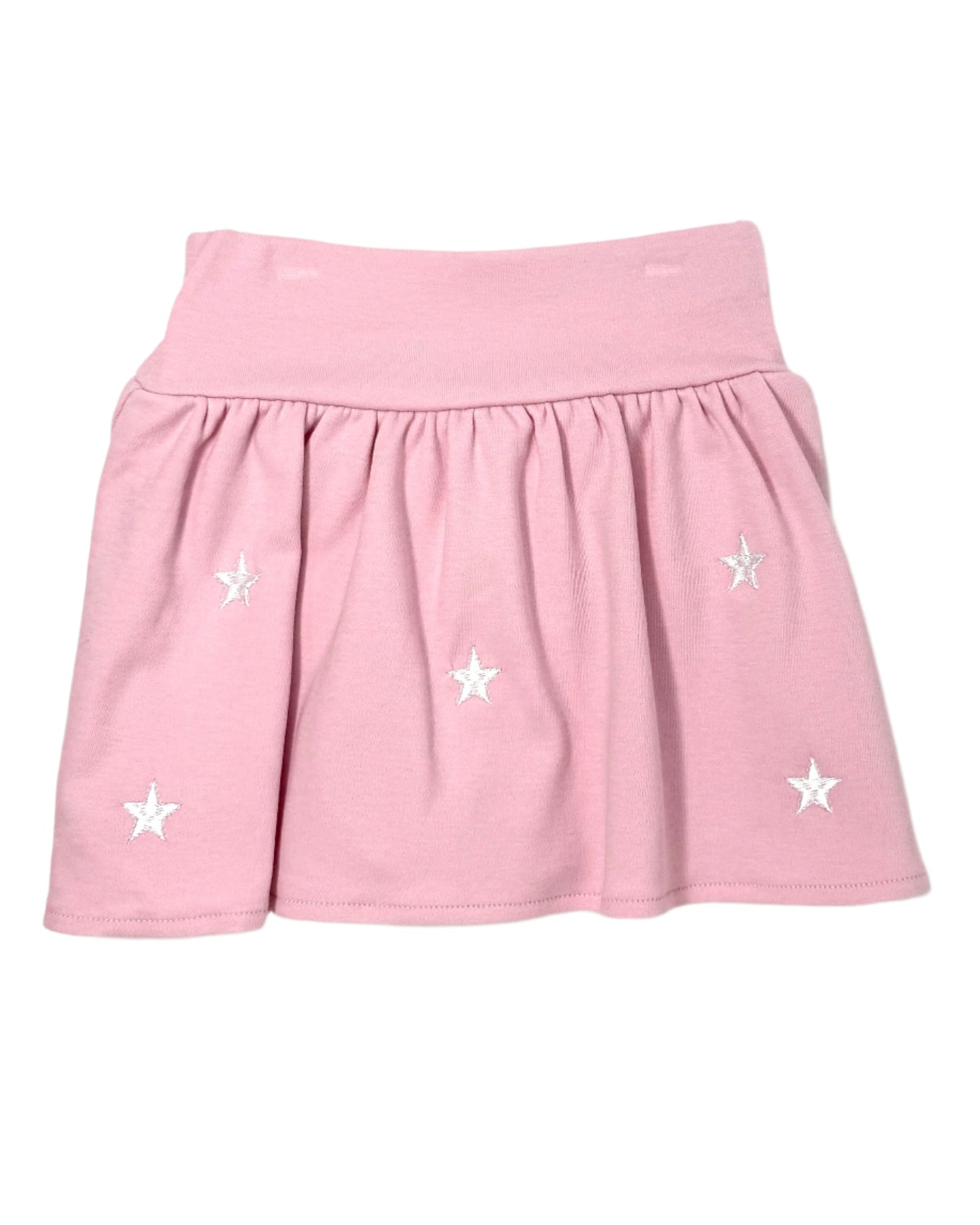 Girls Gathered Skort w/ Stars - Lt. Pink Girls Skirts + Bloomers Luigi
