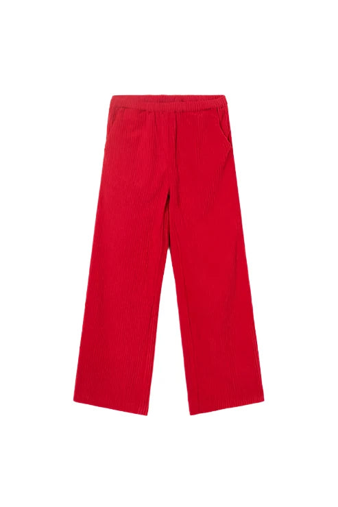 Girl's Red Corduroy Pants Girls Pants + Leggings Compagna Fantastica   