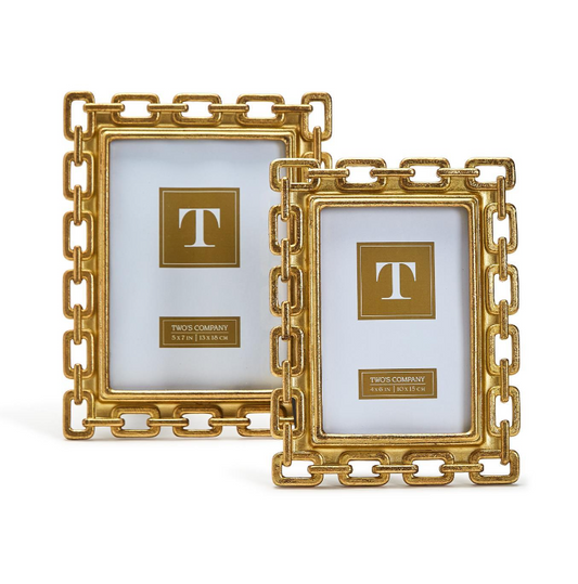 Gold Chain Photo Frame - 4x6 Home Decor Two's Company   
