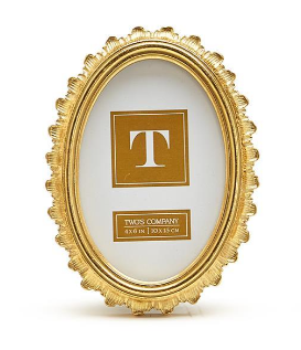 Gold Falcate Oval Frame - Small Home Decor Two's Company   