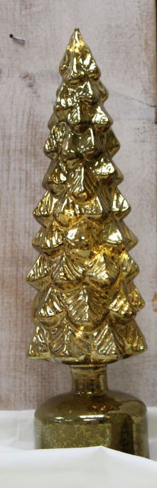 Gold Glass Spinning Musical Tree 14" Seasonal TradeCie   