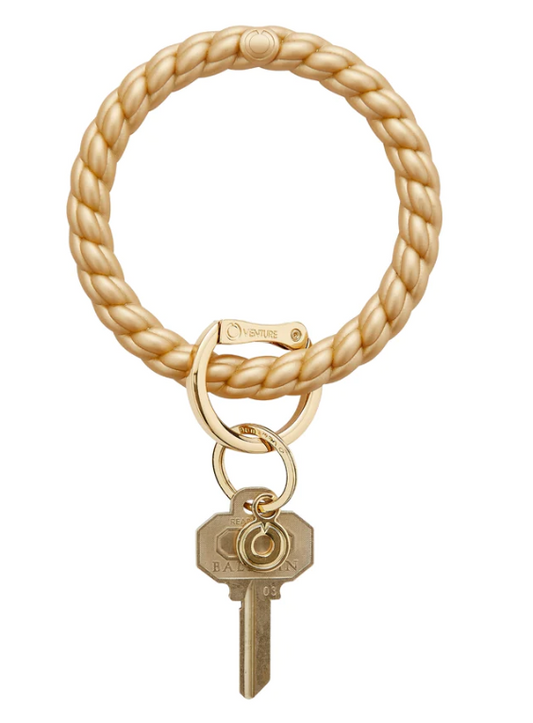 Silicone Big O® Key Ring - Solid Gold Rush Braided Key Rings O-Venture   