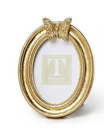 Golden Butterfly Oval Frame Home Decor Two's Company