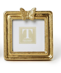 Golden Butterfly Square Frame Home Decor Two's Company