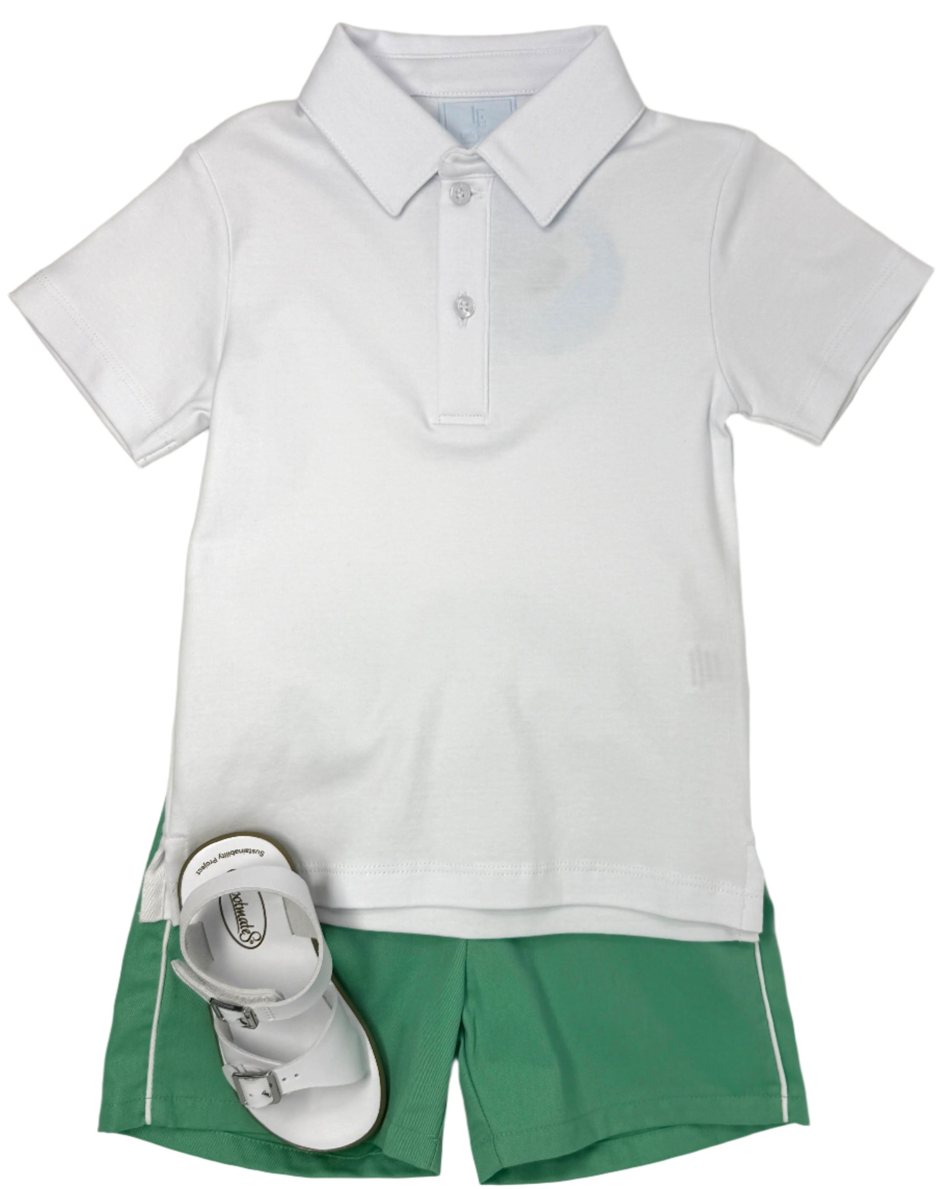 Court Short - Green Twill Boys Shorts Little English