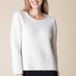 Ladder Stitch Rag-Yarn Sweater - Winter White Sweatshirts + Pullovers Habitat   