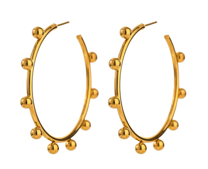 Hazel Hoops Earrings HJane Jewels   