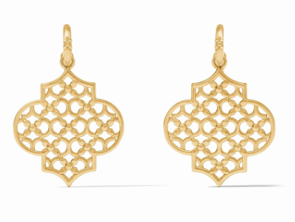 Helene Statement Hoop & Charm Earring - Gold Earrings Julie Vos   