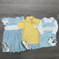 Hippity Hop Smocked Polo and Shorts Boys Sets Banana Split