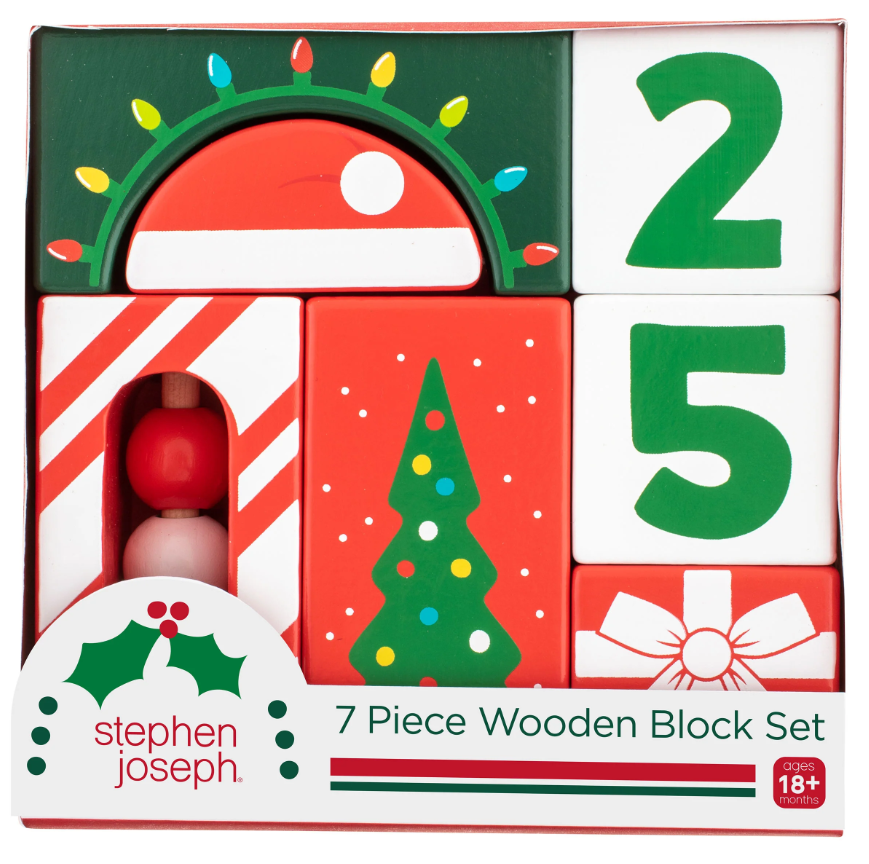 Holiday Wooden Block Set Gifts Stephen Joseph   