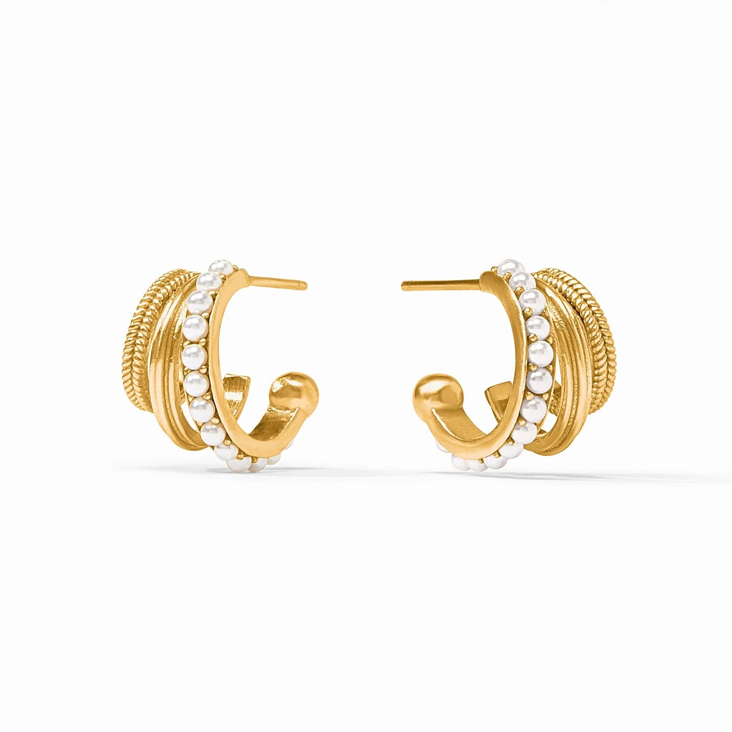 Hydra Triple Hoop- Pearl Earrings Julie Vos