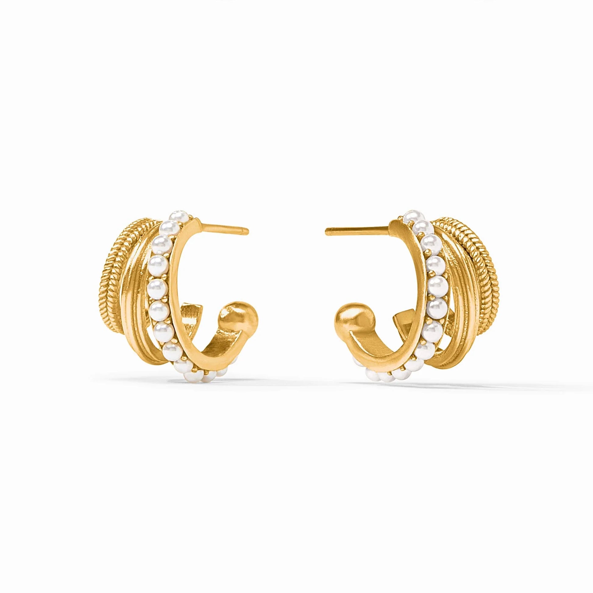 Hydra Triple Hoop- Pearl Earrings Julie Vos