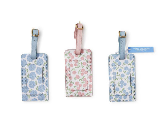 Hydrangea Print Luggage Tag - Assorted Misc Accessories Two's Company