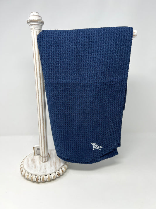 Quick Dry Small Hand Towel - Nautical Navy Textiles Dock & Bay   