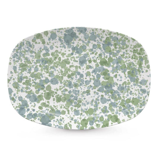 Teal and Green Splatter Platter Kitchen + Entertaining Mariposa