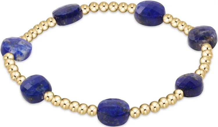 Admire Gold 3mm Bead Bracelet - Lapis Bracelets enewton