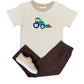 Boys Striped Shirt w/ Front Scoop Tractor Boys Shirts + Polos Luigi