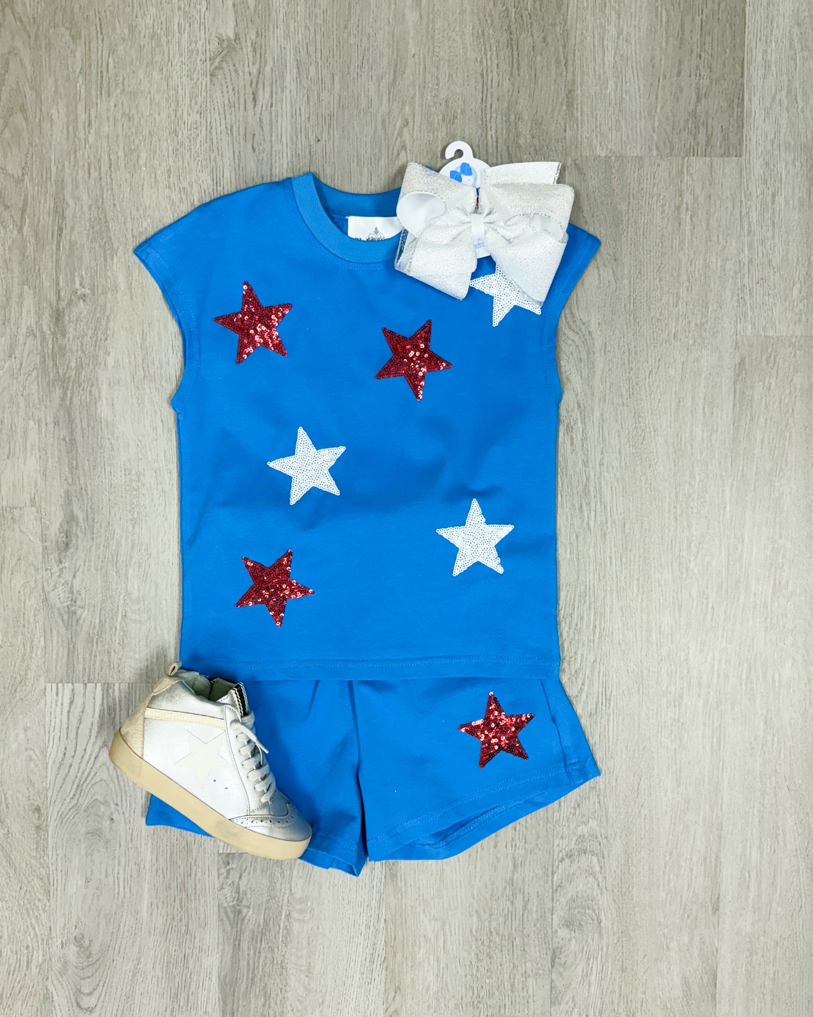 Stars Sequin Top Girls Tops + Tees Belle Cher