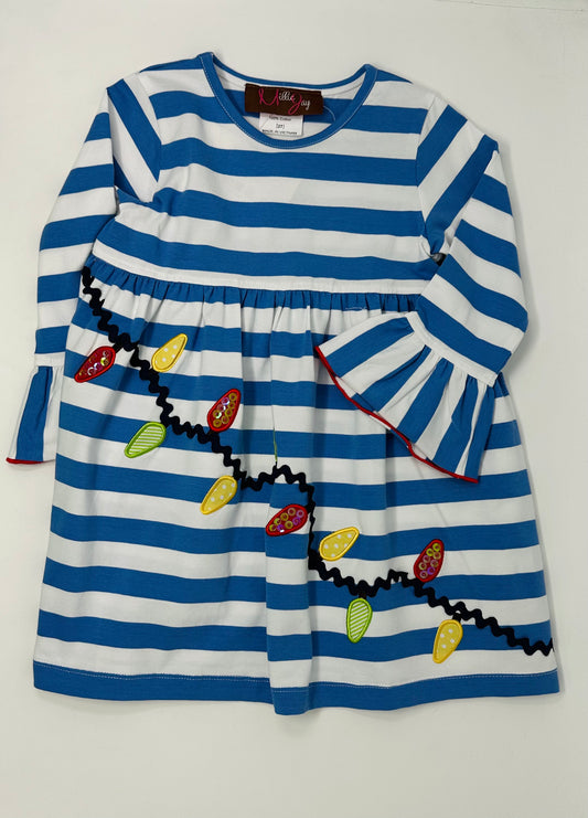 Christmas Lights Applique Dress Girls Play Dresses Millie Jay   