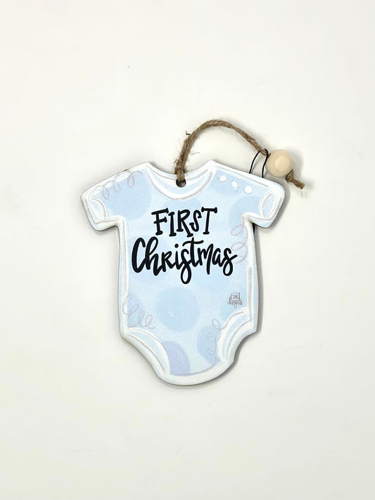 Baby's First Christmas Ornament - Boy Seasonal DK Designs   