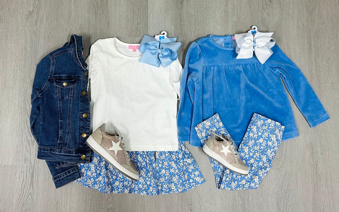 Lisle Top - French Blue Girls Tops + Tees Bisby   