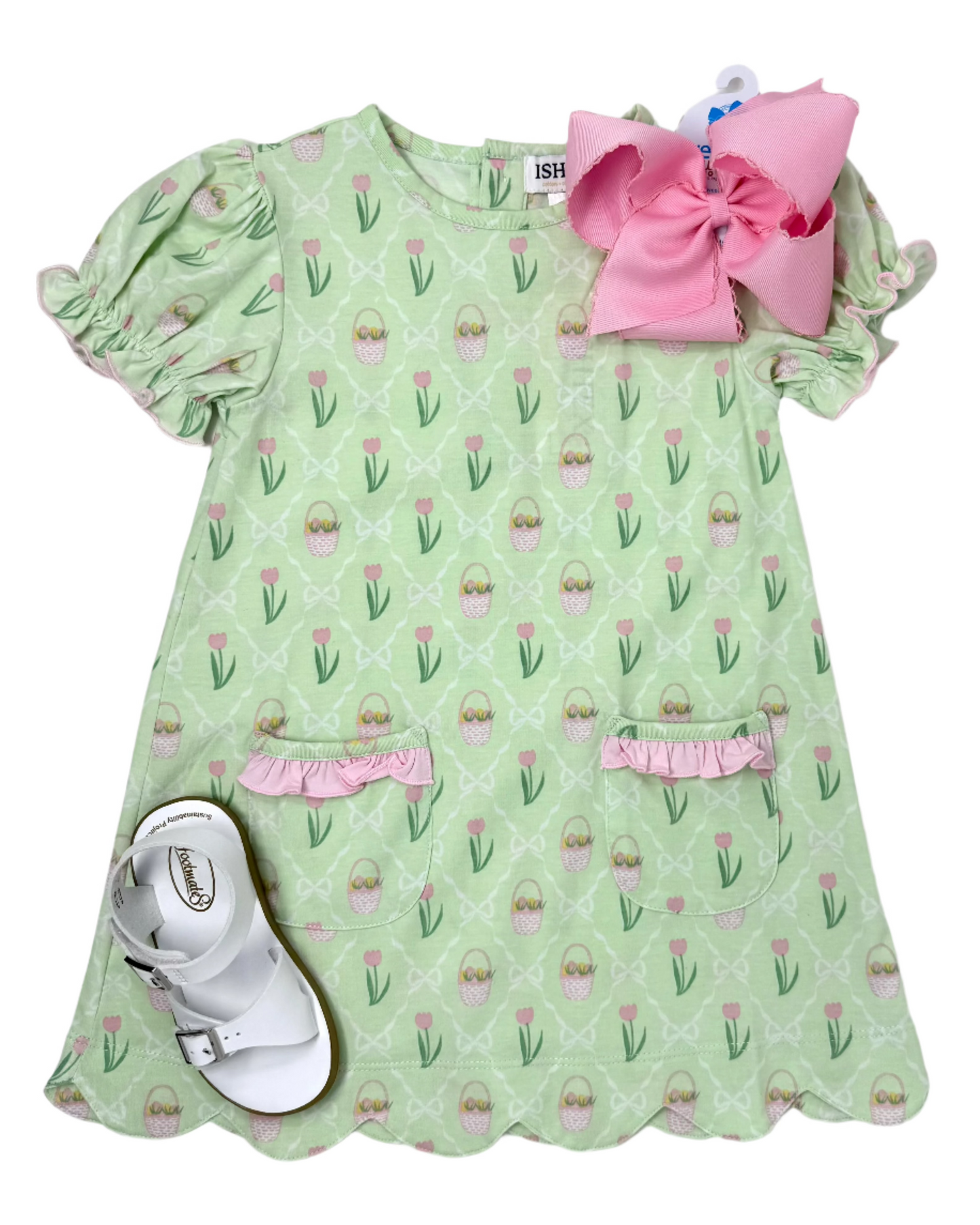 Easter Basket Girl's A-Line Dress Girls Play Dresses Ishtex