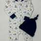 Little Bears in the Sky Pima Zipper Baby Sleepwear Baby Loren   