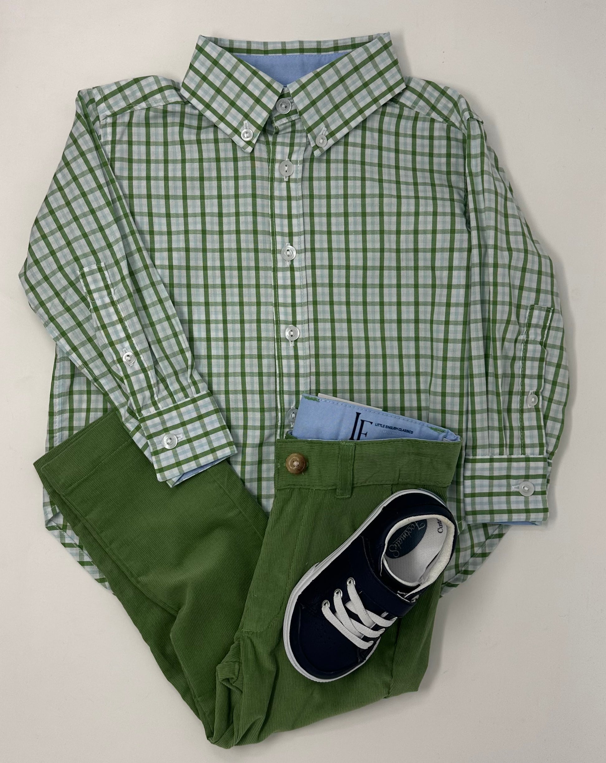 Button Down Shirt - Leland Plaid Boys Shirts + Polos Little English   