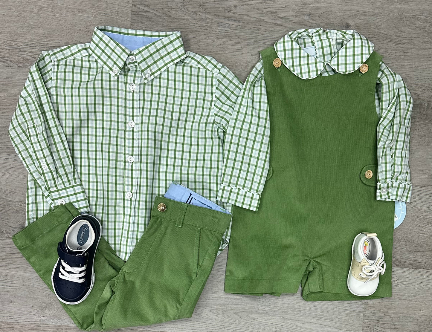 Button Down Shirt - Leland Plaid Boys Shirts + Polos Little English   