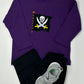 Boy's L/S T-Shirt w/ Pirate Flag & Swords - Dk. Purple Boys Tees Luigi   