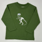 Boy's L/S T-Shirt w/ T-Rex Skeleton - Peapod Green Boys Tees Luigi   