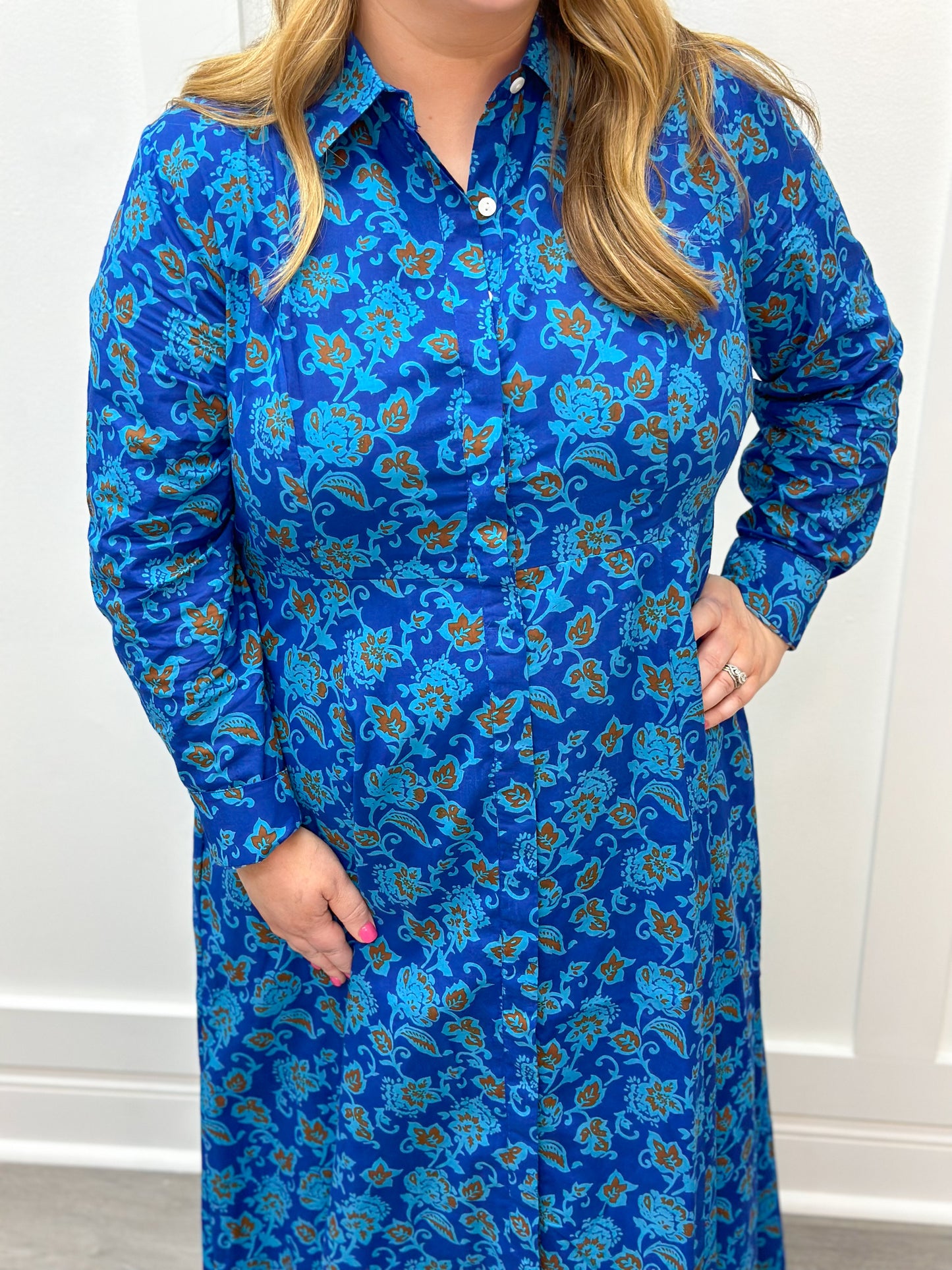 Classic Shirtdress - Nomad Blue Long Dresses Livro   