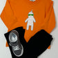 Boy's L/S T-Shirt w/ Mummy - Orange Boys Tees Luigi   