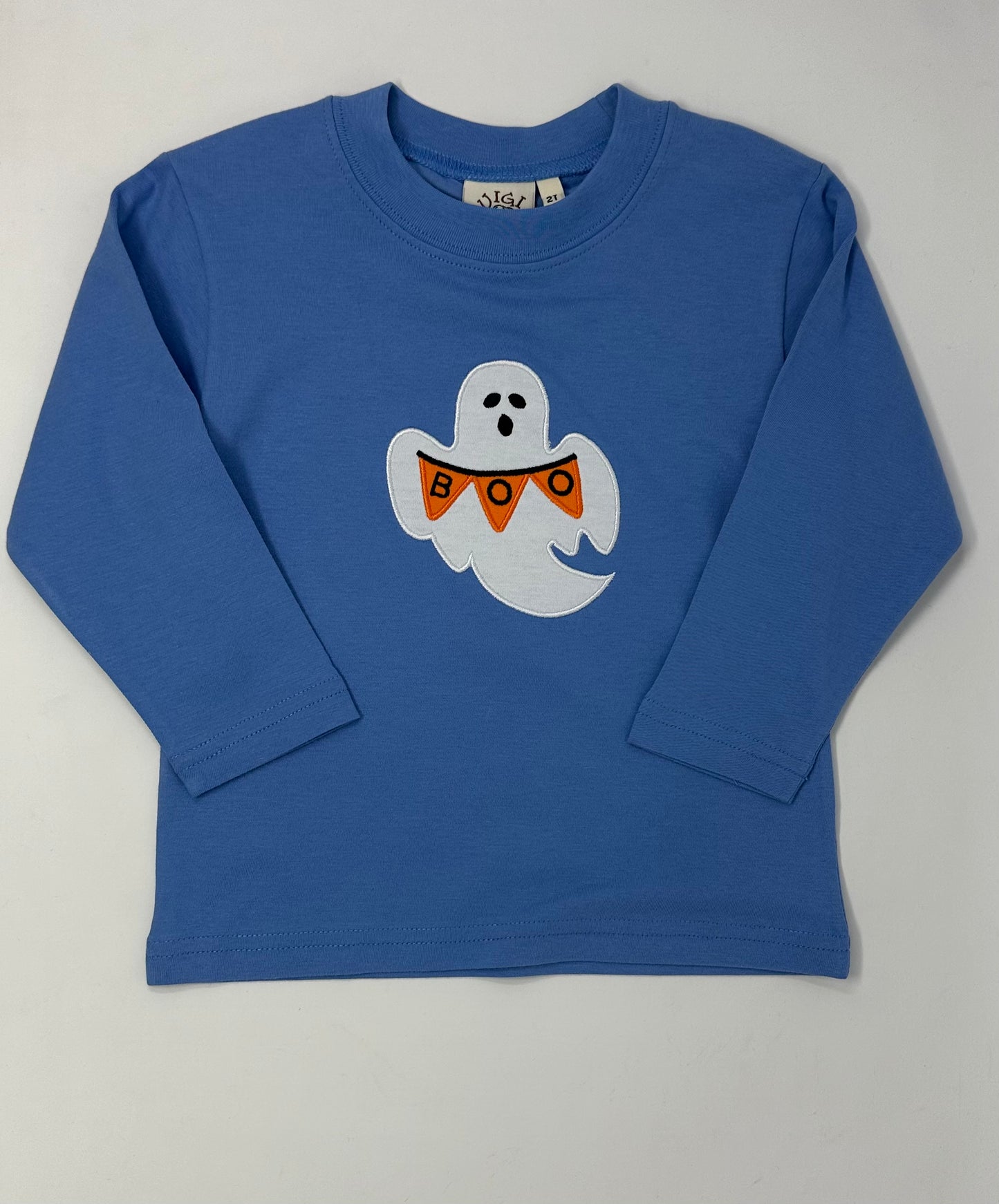 Boy's L/S T-Shirt w/ Ghost - Chambray Boys Tees Luigi   