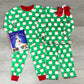 Happy Santa Ruffle Top & Pant Pajamas Kids Pajamas Sarah's Prints   