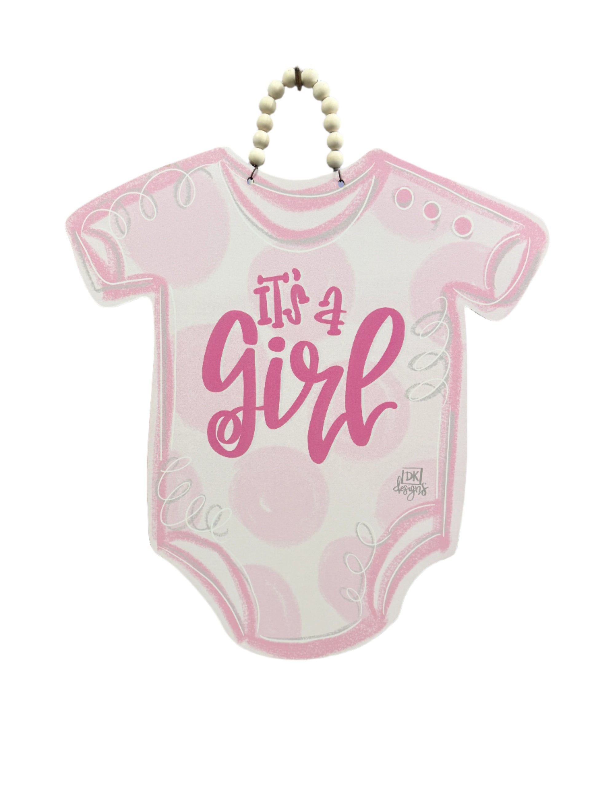 Pink Onesie Door Hanger Home Decor DK Designs