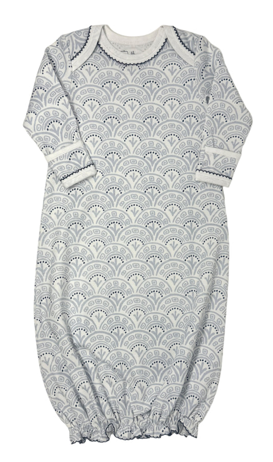 Blue Scallop Gown Baby Sleepwear Heyward House