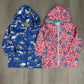 Watercolour Doodles Zip Up Rain Jacket Girls Outerwear Hatley