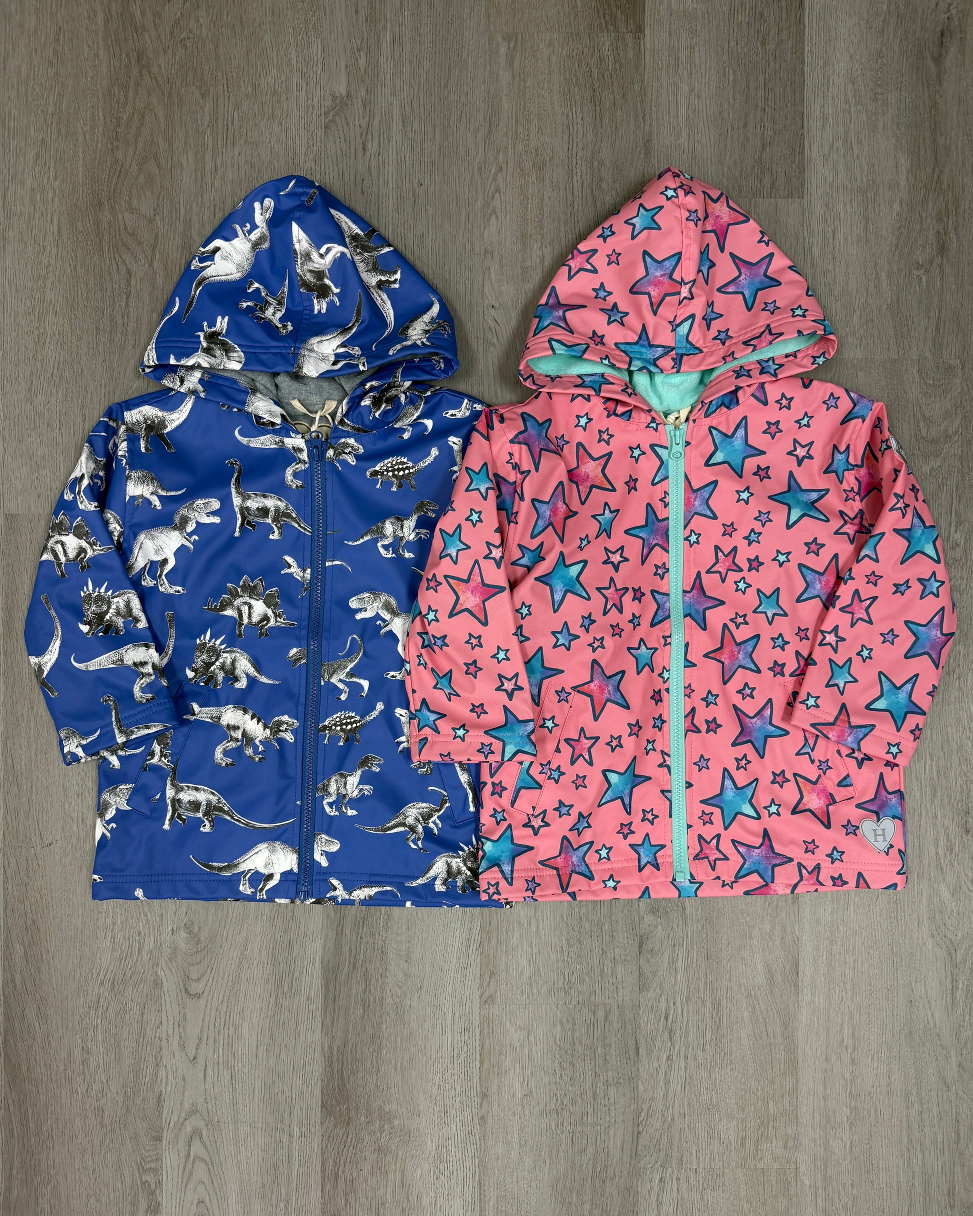 Watercolour Doodles Zip Up Rain Jacket Girls Outerwear Hatley
