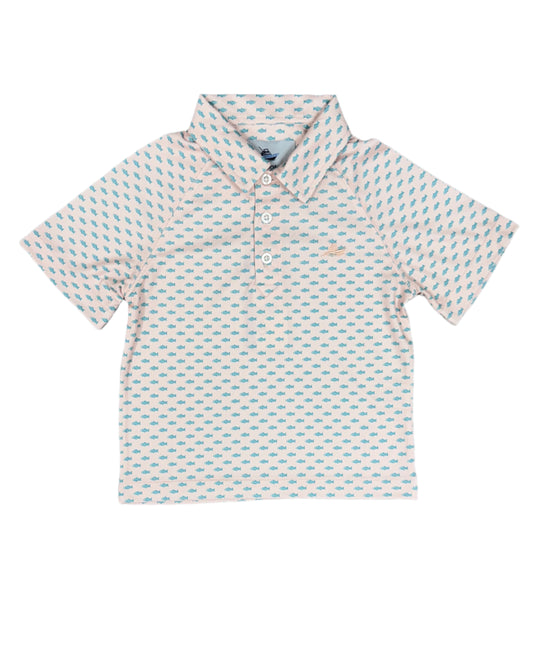 Boy's Printed Polo - Fish Boys Shirts + Polos Southbound