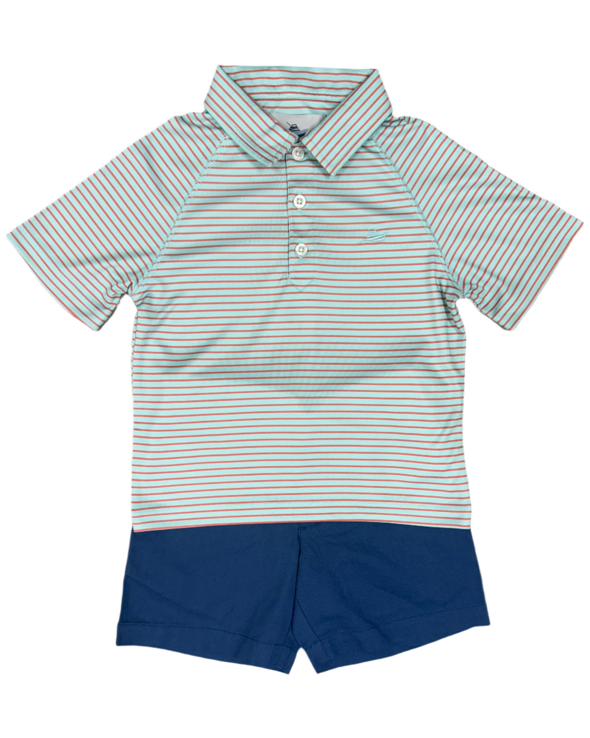 Boy's Polo - Ice/Crabapple Boys Shirts + Polos Southbound