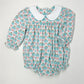 Aqua Pumpkins Peter Pan Collar Bubble Girls Bubbles + Rompers Sage & Lilly   