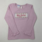 Big Sister Smocked Light Pink Ruffle Knit Long Sleeve Tshirt Girls Tops + Tees Vive La Fete   