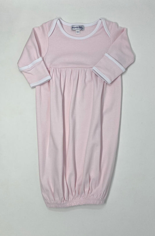 Simply Solids Gathered Gown - Pink Baby Sleepwear Magnolia Baby   