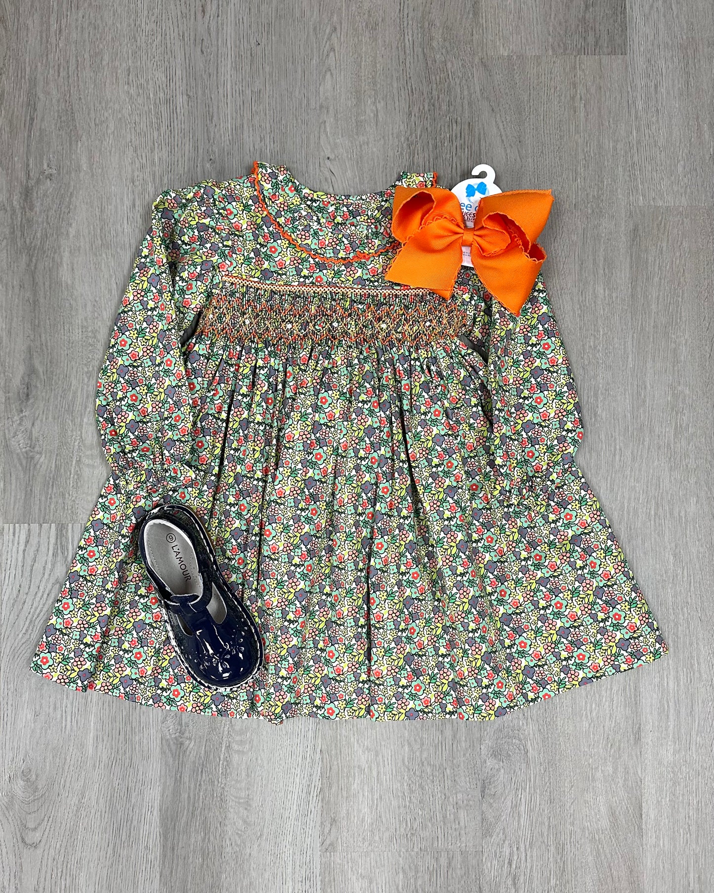 Juliette Dress - Orange Flower Girls Play Dresses Remember Nguyen   