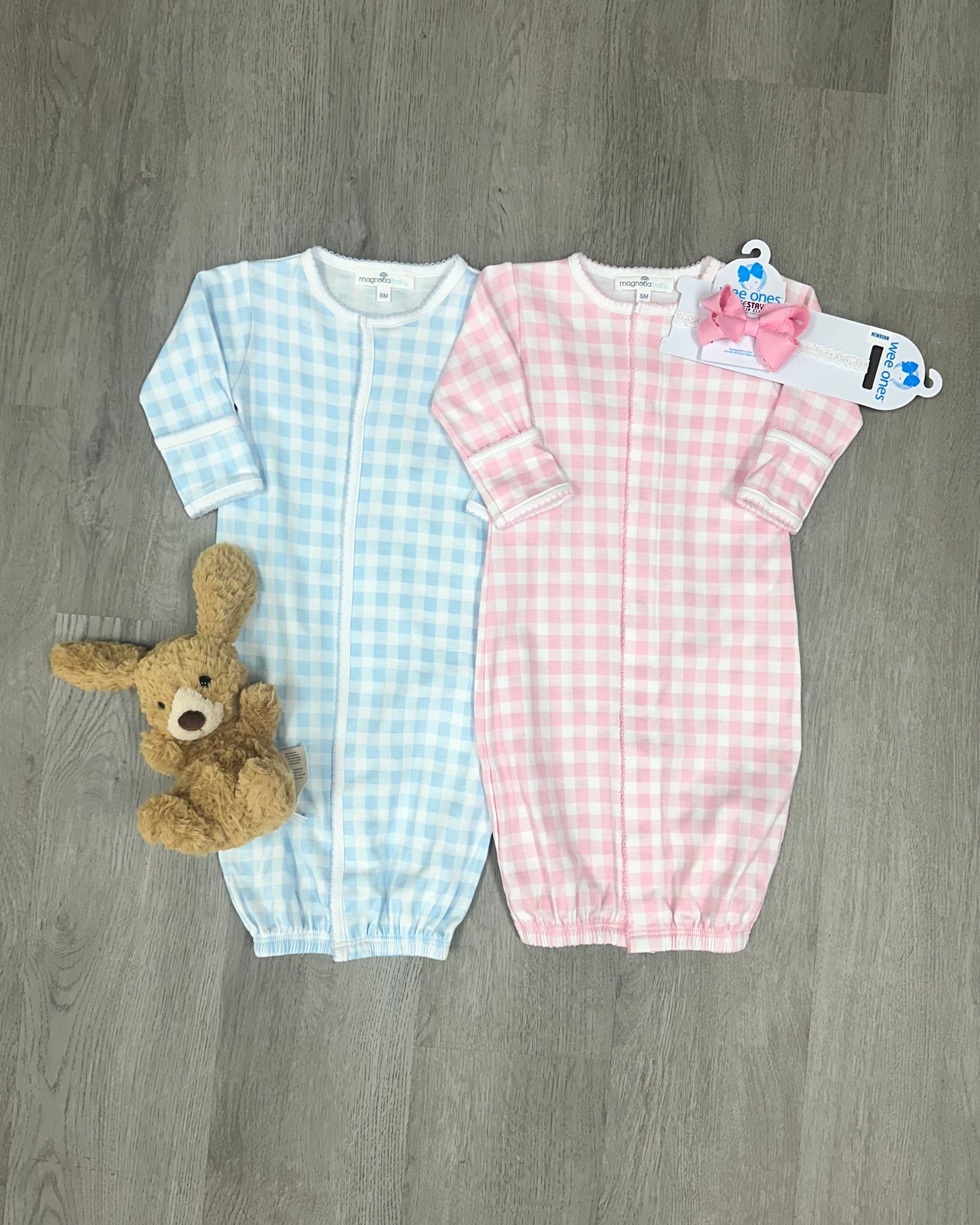 Blue Baby Checks Converter Baby Sleepwear Magnolia Baby