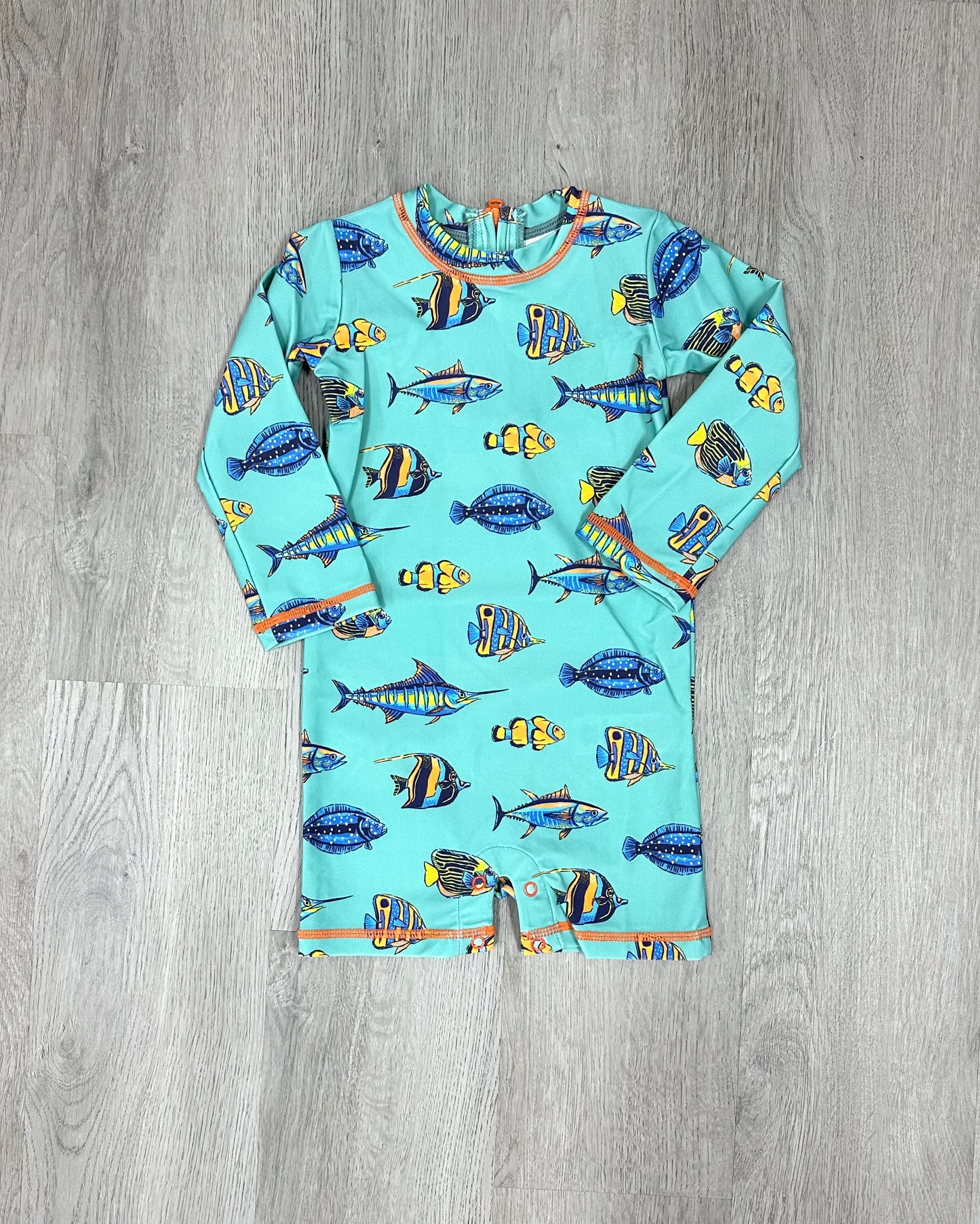 Tropical Fish One Piece Rashguard Kids Swim Hatley