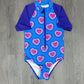 Glowing Hearts Rashguard One Piece Kids Swim Hatley